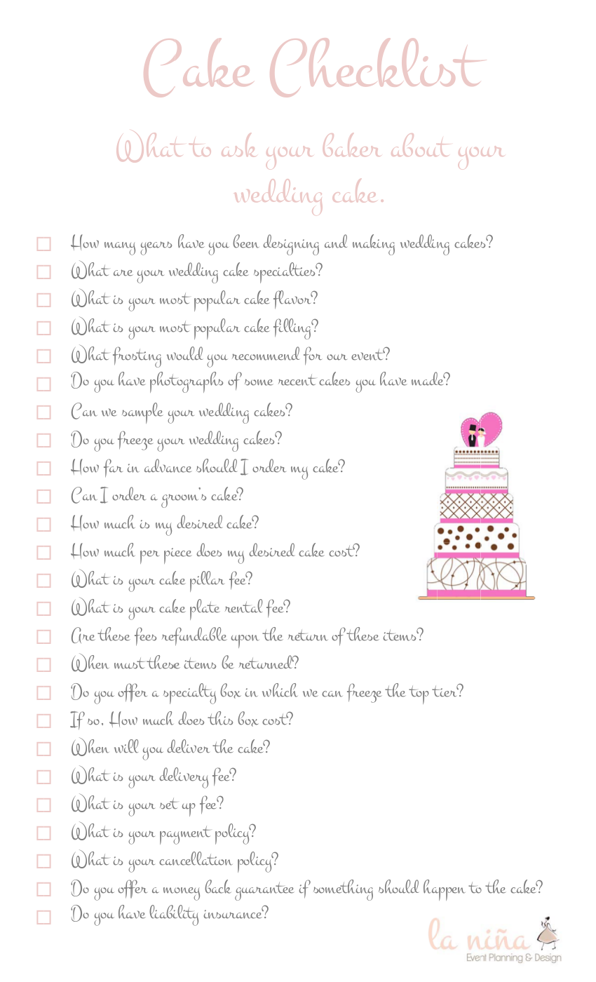 CakeChecklist